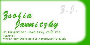 zsofia jamnitzky business card